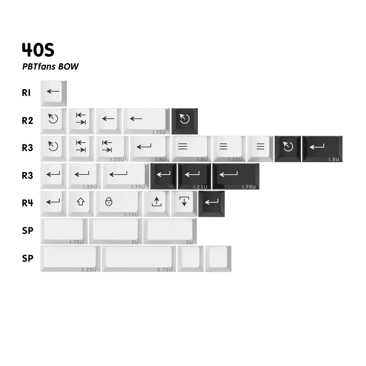PBTfans BOW Keycap Set Doubleshot PBT 16 PBTfans BOW Keycap Set Doubleshot PBT - Image 14