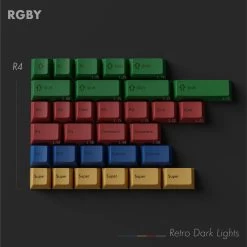 PBTfans Retro Dark Lights Keycap Set Doubleshot PBT -Featured Keyboard Store pbtfans retro dark lights keycap set doubleshot pbt 358027