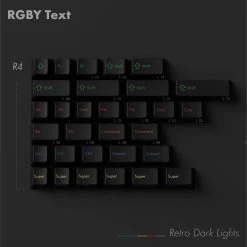 PBTfans Retro Dark Lights Keycap Set Doubleshot PBT -Featured Keyboard Store pbtfans retro dark lights keycap set doubleshot pbt 537342