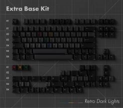 PBTfans Retro Dark Lights Keycap Set Doubleshot PBT -Featured Keyboard Store pbtfans retro dark lights keycap set doubleshot pbt 982569