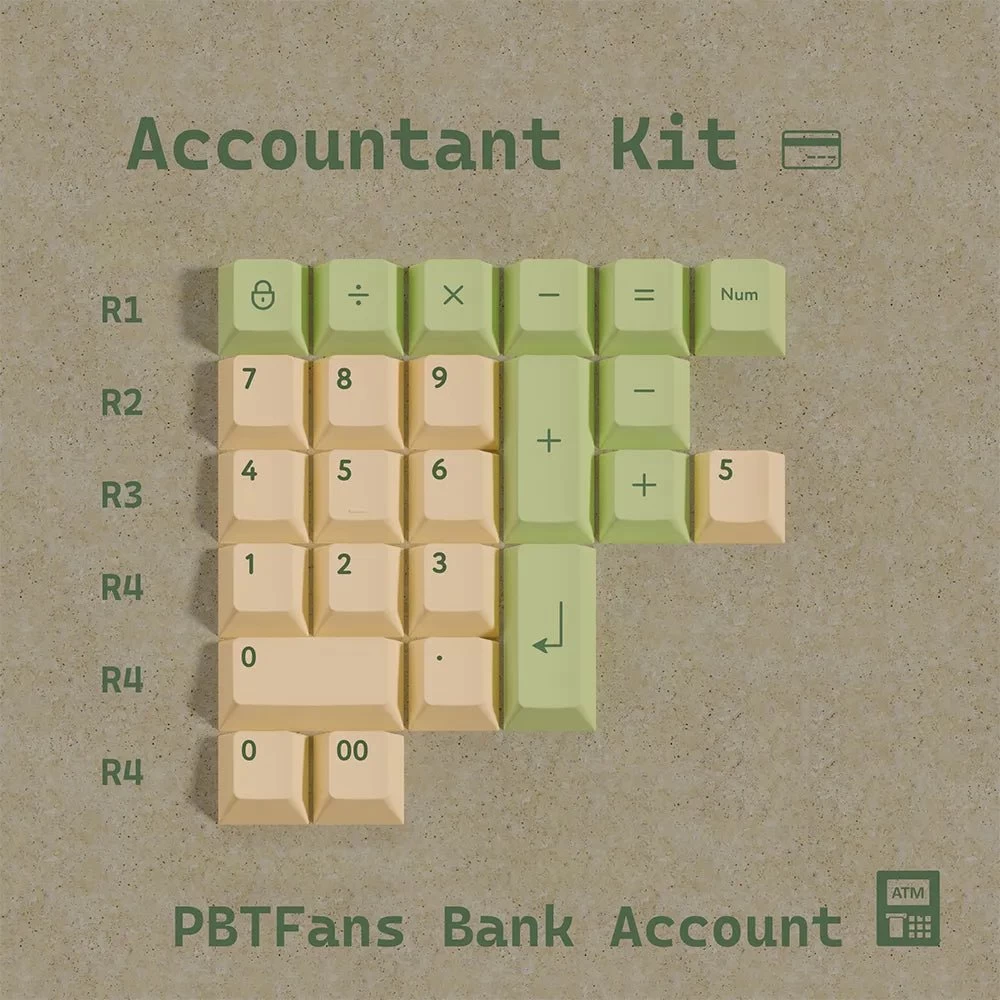 PBTfans Bank Account Keycap Set Doubleshot PBT 9 PBTfans Bank Account Keycap Set Doubleshot PBT - Image 7